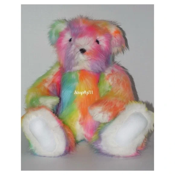 Large 20 inch Rainbow Tie-Dye Vermont Teddy Bear - Picture 4 of 10